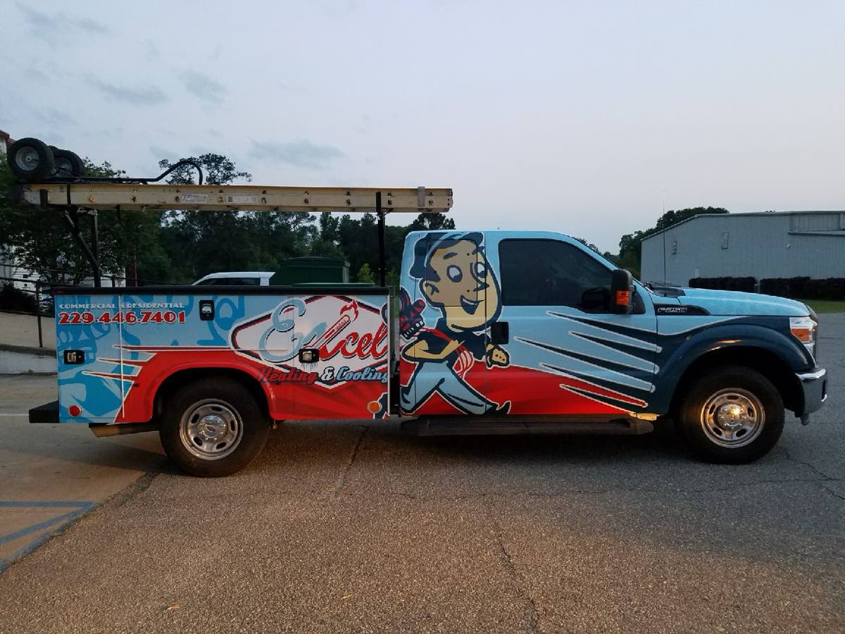 Excel Heating & Cooling service truck